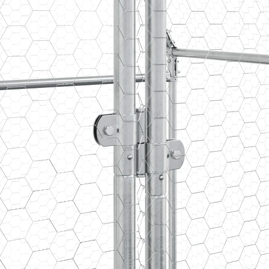 vidaXL Cage pour poules argenté 100x100x190 cm acier galvanisé