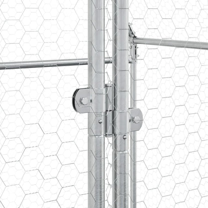 vidaXL Cage pour poules argenté 100x100x190 cm acier galvanisé