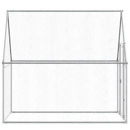 vidaXL Cage pour poules argenté 200x100x190 cm acier galvanisé