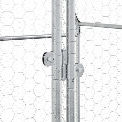 vidaXL Cage pour poules argenté 200x100x190 cm acier galvanisé