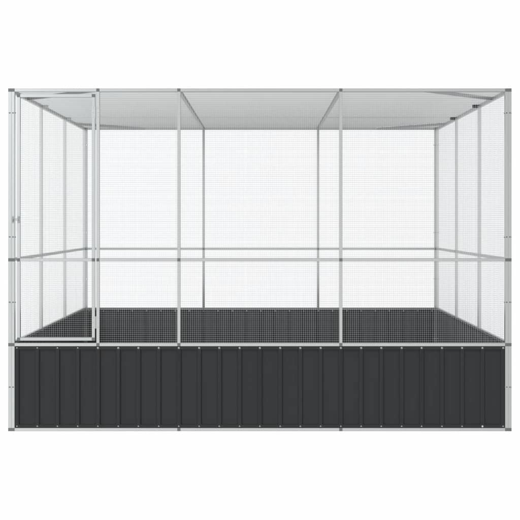 vidaXL Volière argenté 311x307x212 cm acier