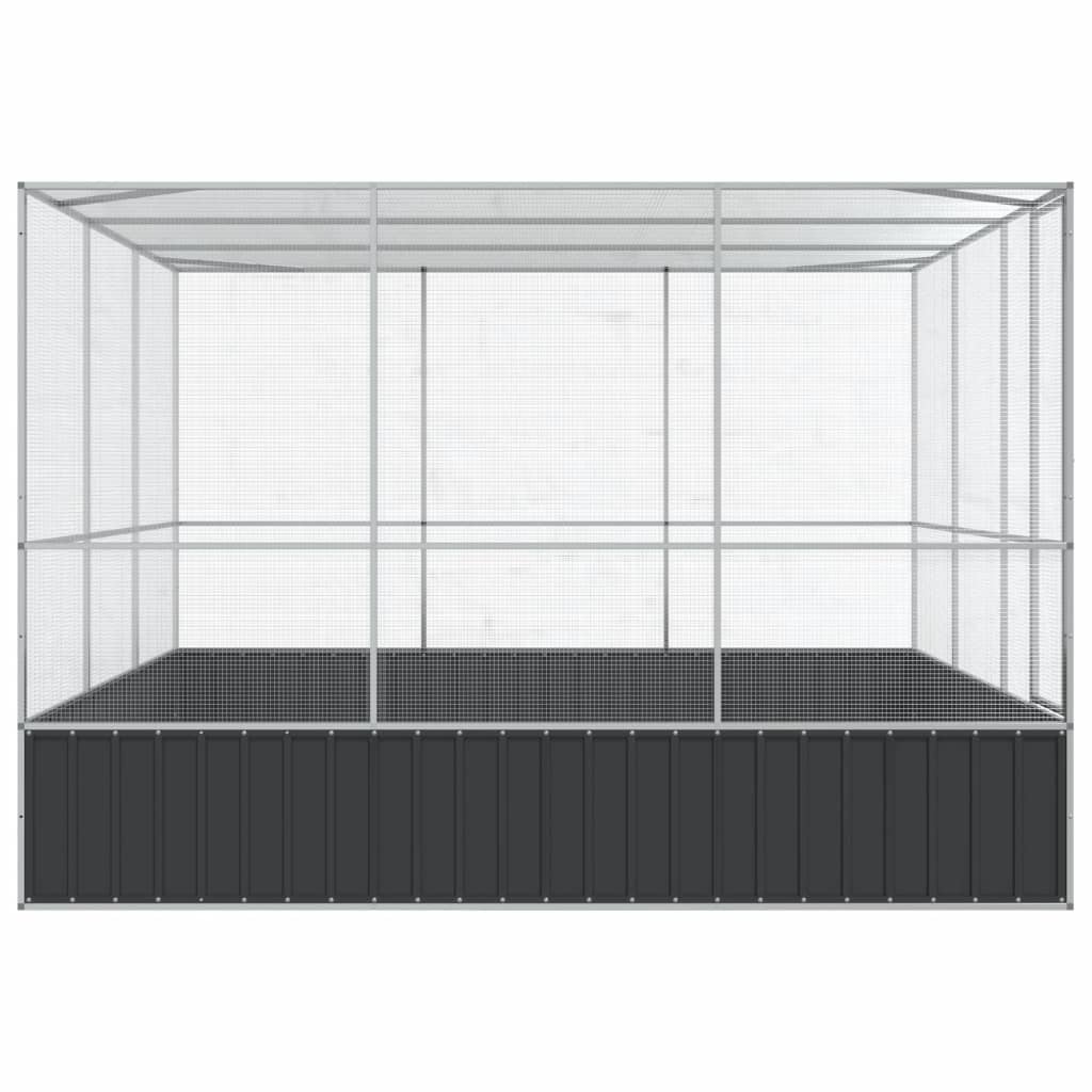 vidaXL Volière argenté 311x307x212 cm acier