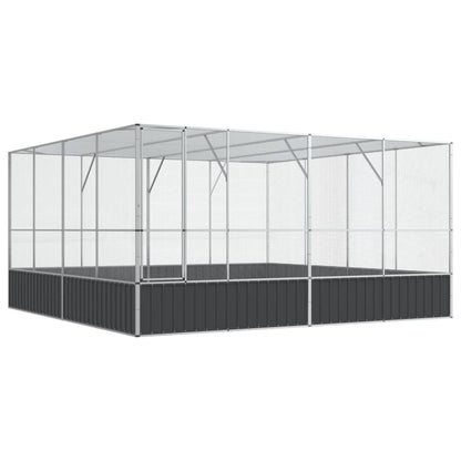vidaXL Volière argenté 418x414x212 cm acier