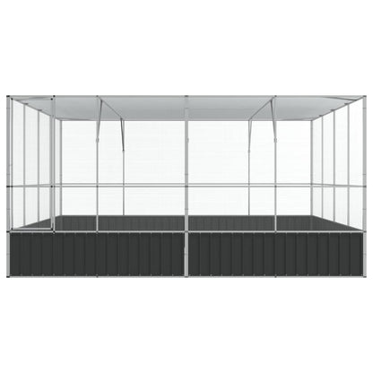 vidaXL Volière argenté 418x414x212 cm acier