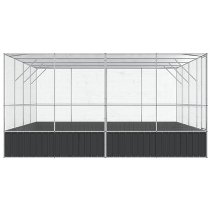 vidaXL Volière argenté 418x414x212 cm acier