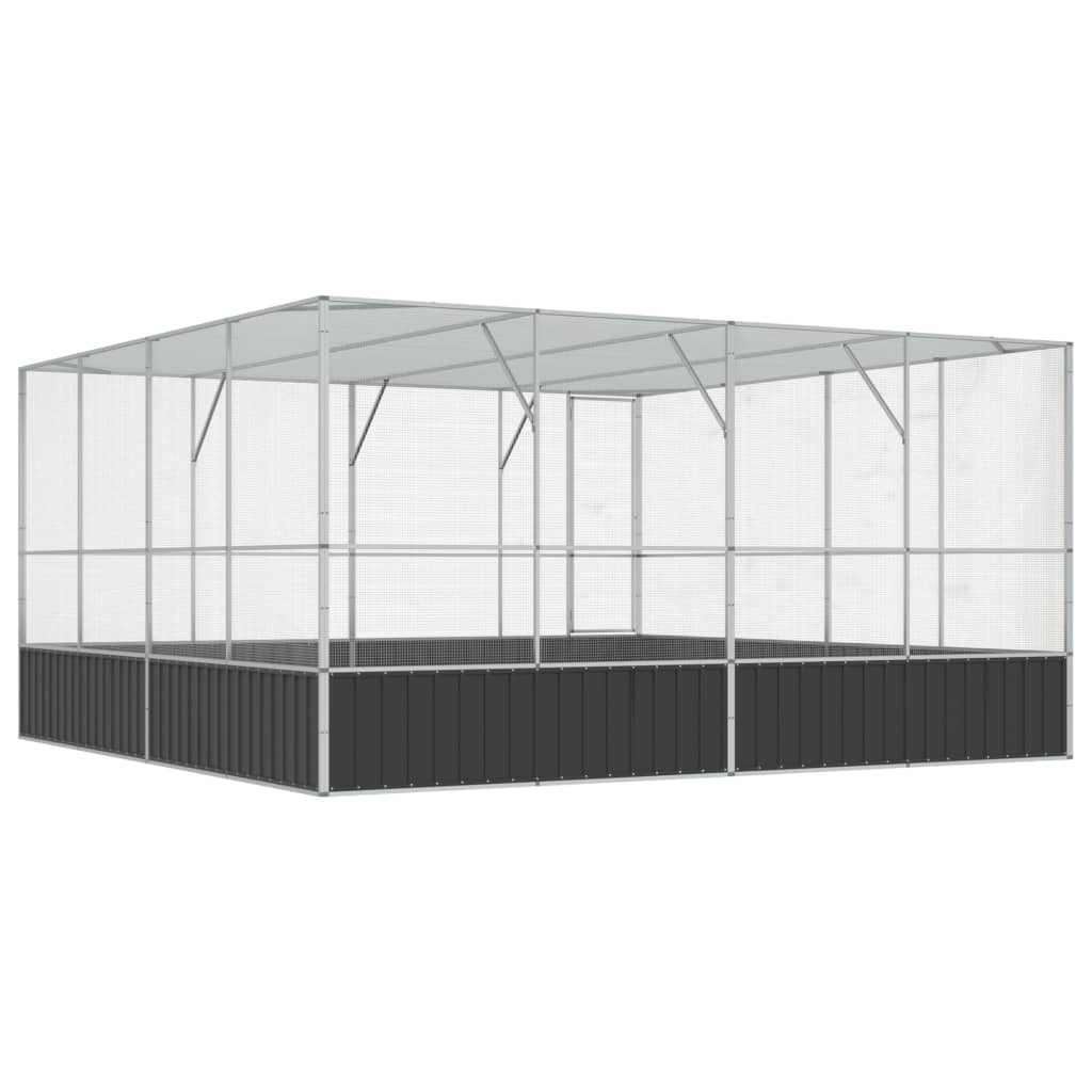 vidaXL Volière argenté 418x414x212 cm acier