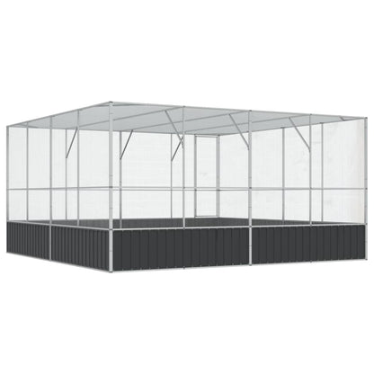 vidaXL Volière argenté 418x414x212 cm acier