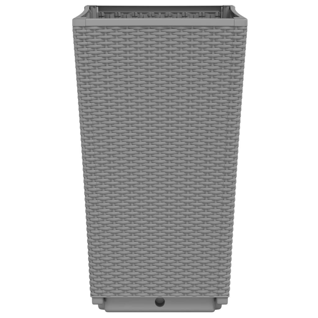 vidaXL Jardinières 2 pcs gris clair 32,5x32,5x57 cm polypropylène