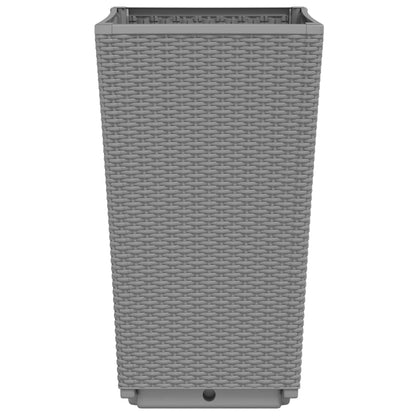 vidaXL Jardinières 2 pcs gris clair 32,5x32,5x57 cm polypropylène
