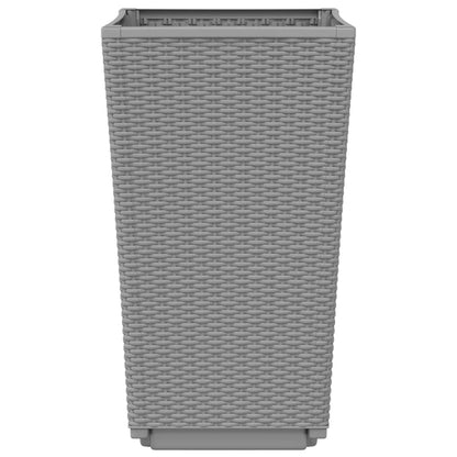 vidaXL Jardinières 2 pcs gris clair 32,5x32,5x57 cm polypropylène