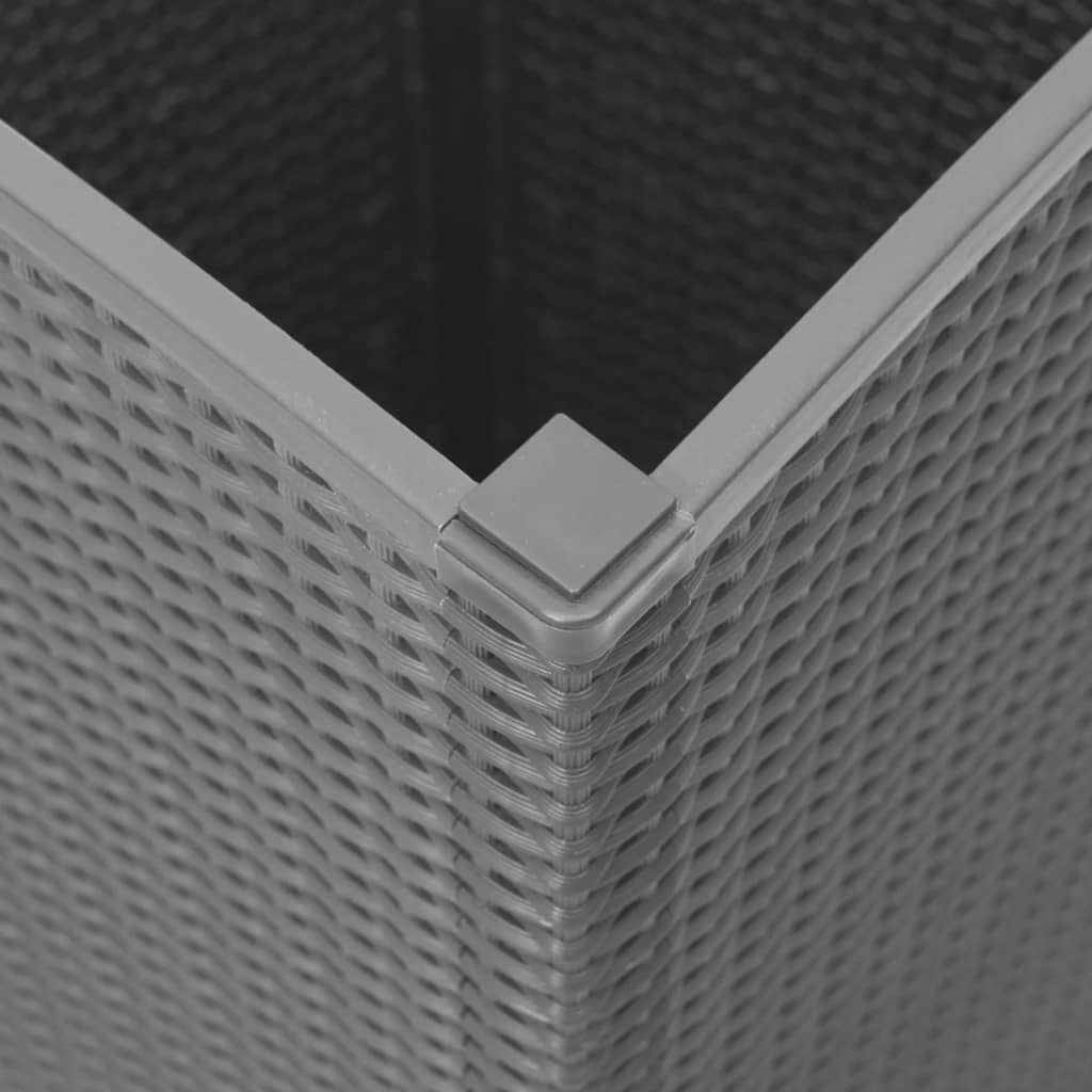 vidaXL Jardinières 2 pcs gris clair 32,5x32,5x57 cm polypropylène