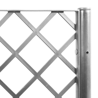 vidaXL Jardinière avec treillis gris clair 80x40x142 cm PP