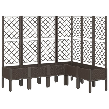 vidaXL Jardinière avec treillis marron 160x120x142 cm PP