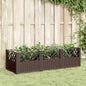 vidaXL Jardinière avec piquets marron 123,5x43,5x43,5 cm PP