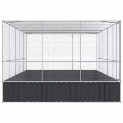 vidaXL Volière avec extension argenté 518x307x212 cm acier
