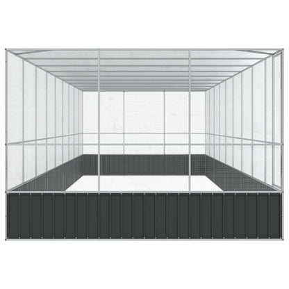 vidaXL Volière avec extension argenté 932x307x212 cm acier