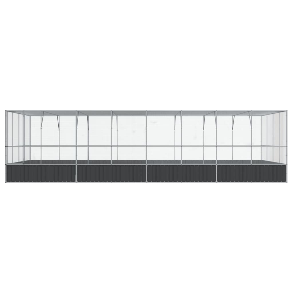 vidaXL Volière avec extension argenté 832x414x212 cm acier