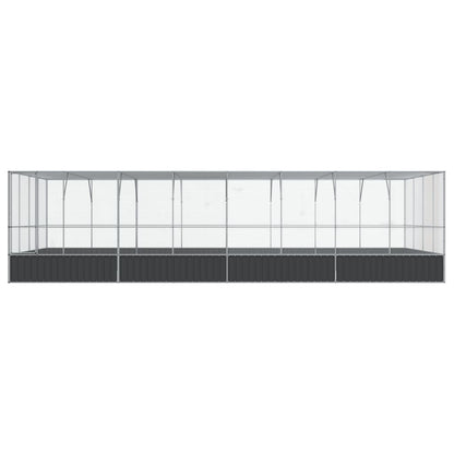 vidaXL Volière avec extension argenté 832x414x212 cm acier