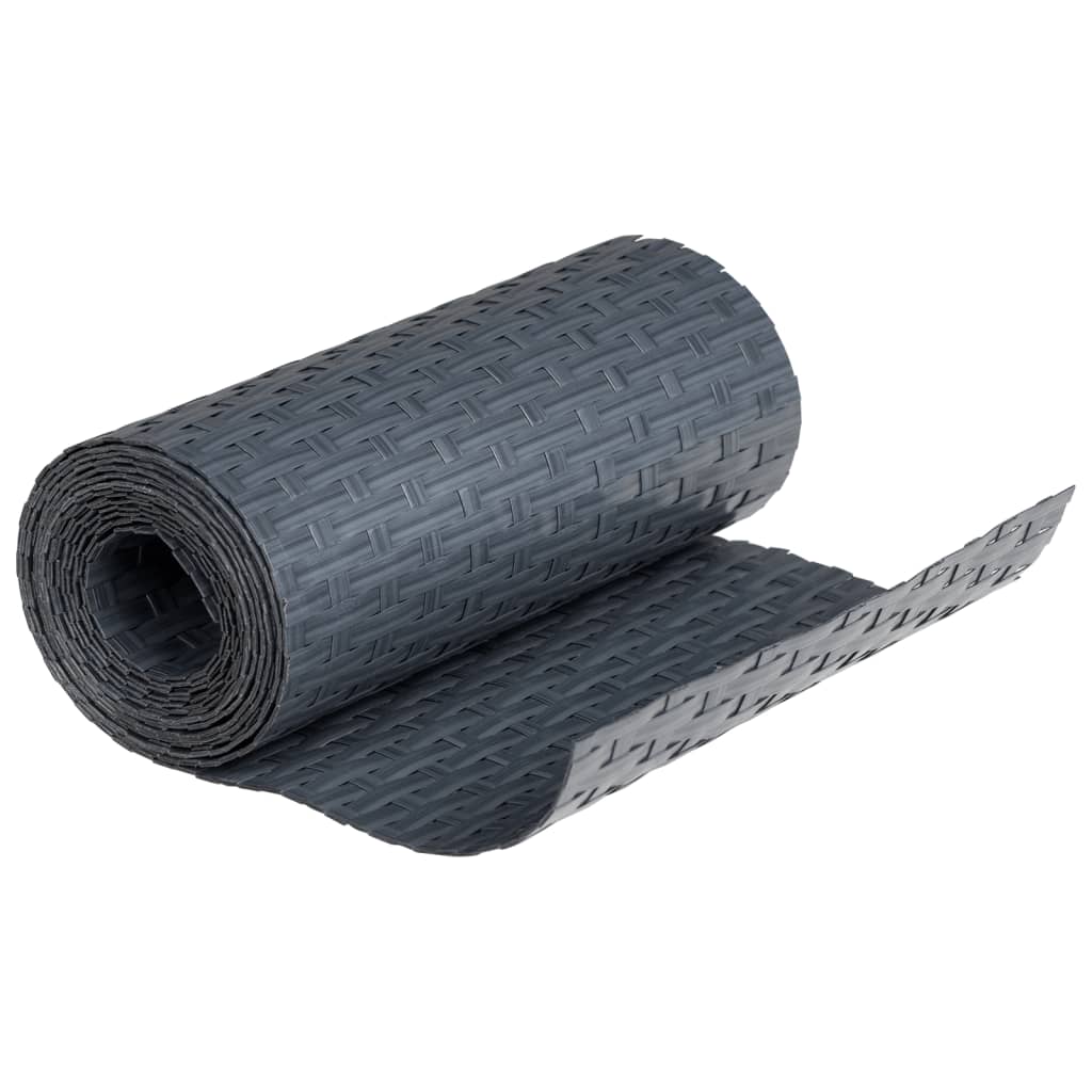 vidaXL Paravents de balcon 10 pcs anthracite 255x19 cm résine tressée