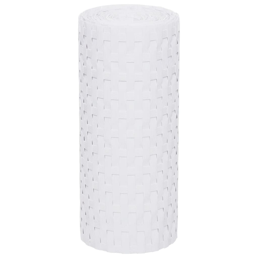 vidaXL Paravents de balcon 10 pcs blanc 255x19 cm résine tressée