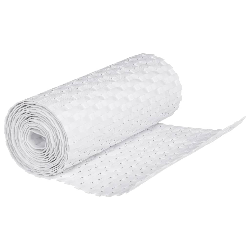 vidaXL Paravents de balcon 10 pcs blanc 255x19 cm résine tressée