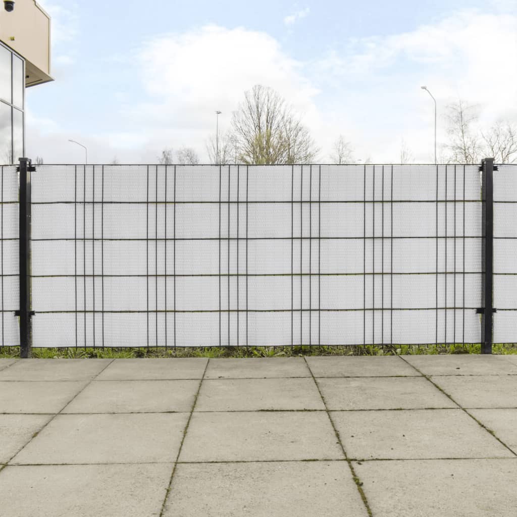 vidaXL Paravents de balcon 10 pcs blanc 255x19 cm résine tressée