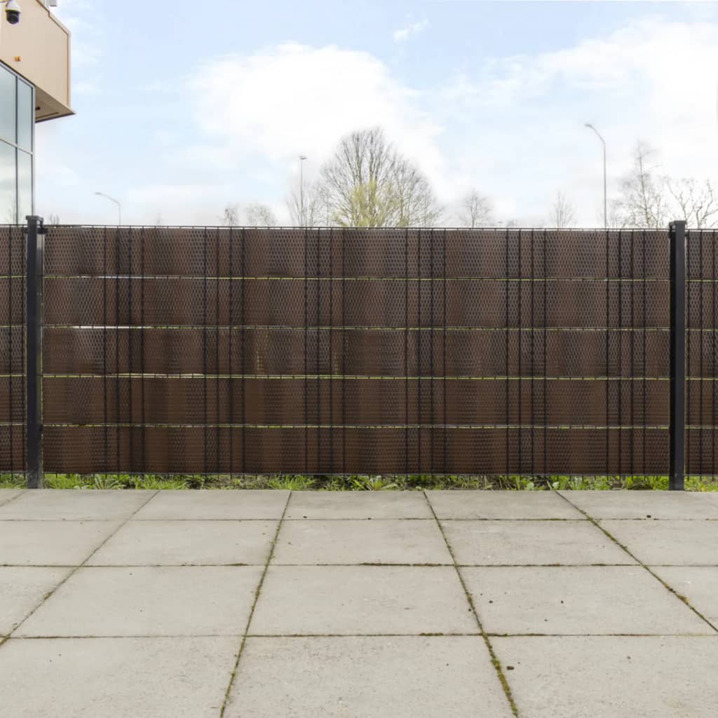 vidaXL Paravents de balcon 10pcs marron et noir 255x19cm résine tressé