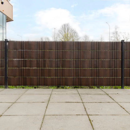 vidaXL Paravents de balcon 10pcs marron et noir 255x19cm résine tressé