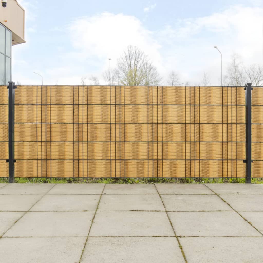 vidaXL Paravents de balcon 10 pcs marron clair 255x19cm résine tressée