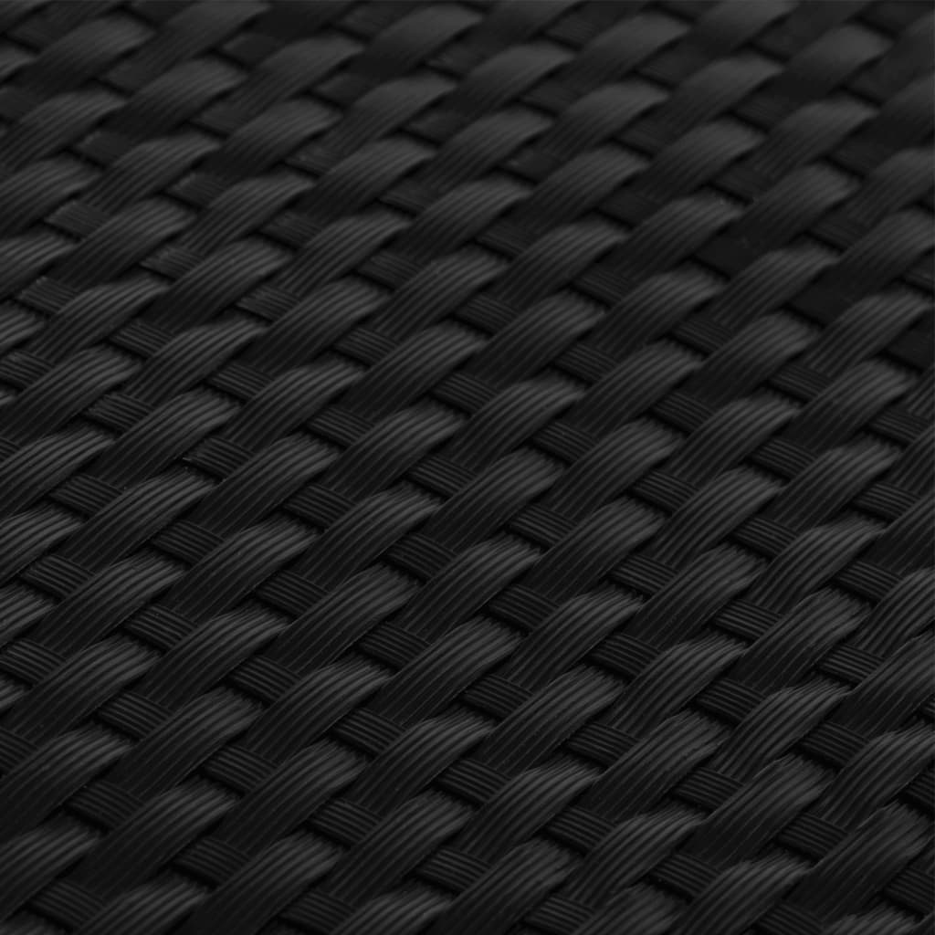 vidaXL Paravents de balcon 5 pcs noir 255x19 cm résine tressée