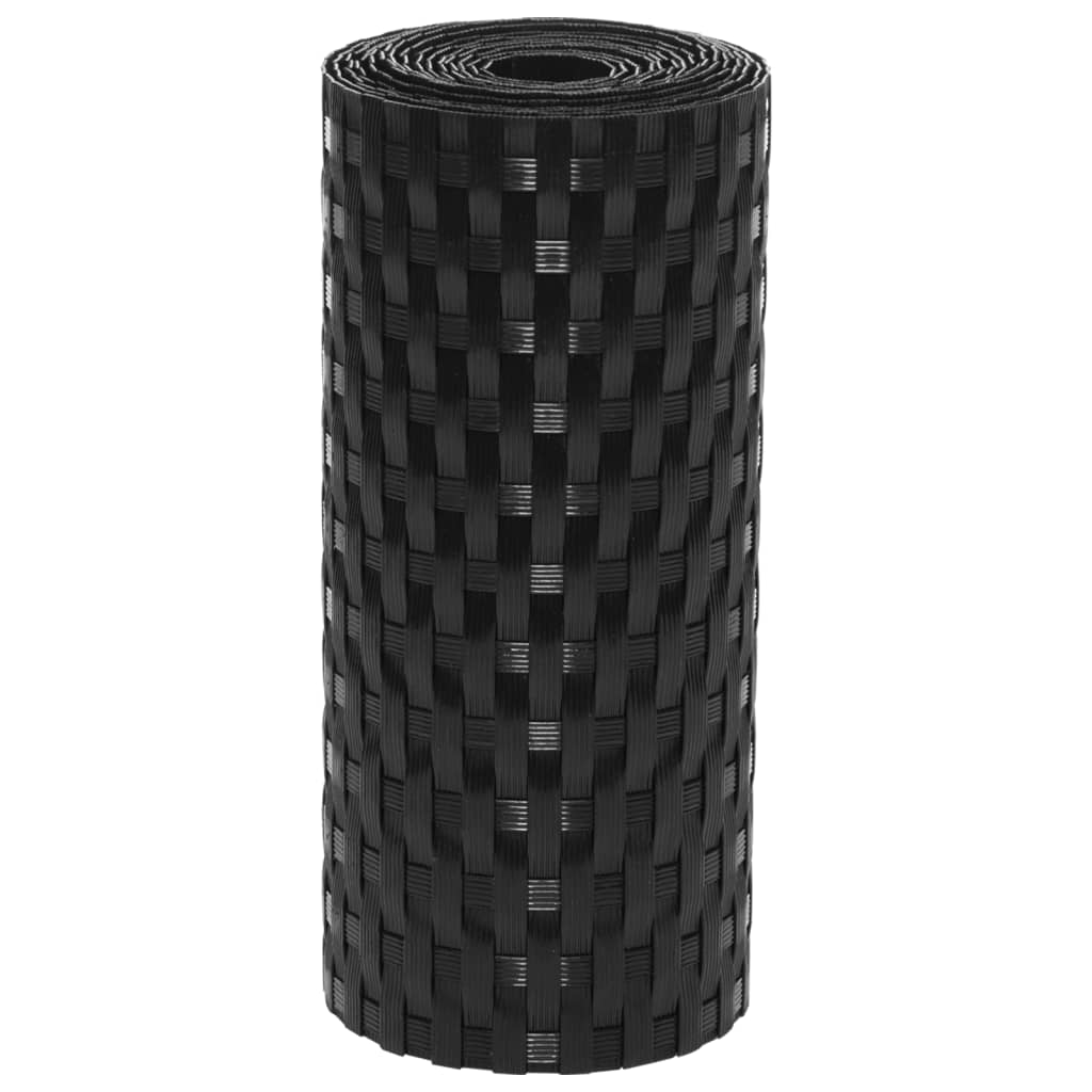 vidaXL Paravents de balcon 10 pcs noir 255x19 cm résine tressée
