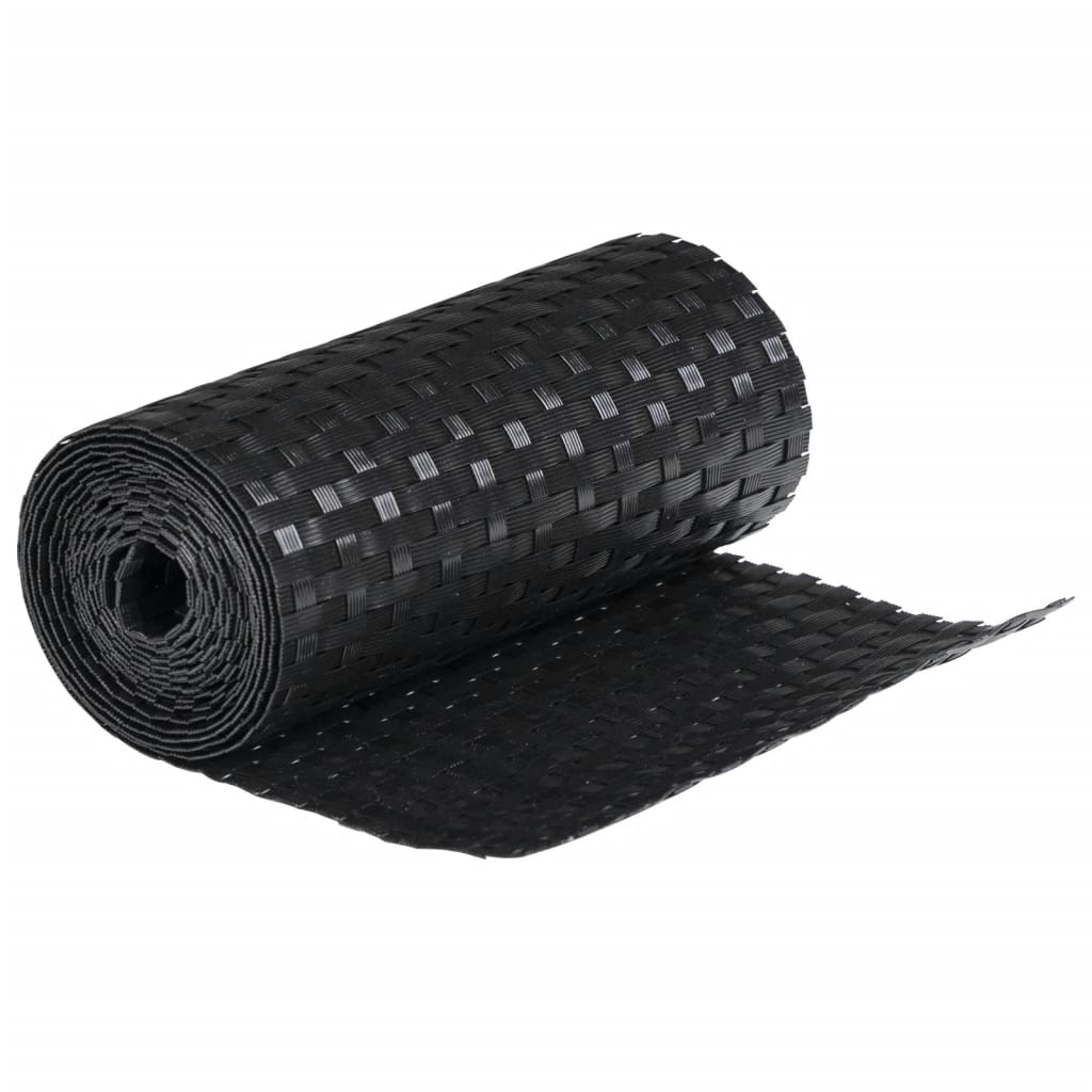 vidaXL Paravents de balcon 10 pcs noir 255x19 cm résine tressée