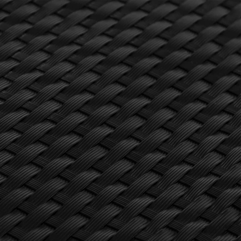 vidaXL Paravents de balcon 10 pcs noir 255x19 cm résine tressée