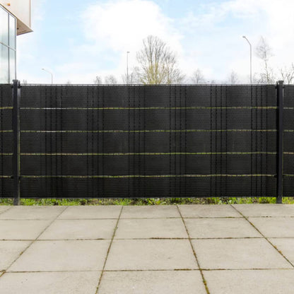 vidaXL Paravents de balcon 10 pcs noir 255x19 cm résine tressée