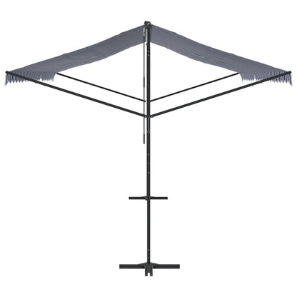 vidaXL Auvent autoportant bleu et blanc 500x300 cm tissu et acier