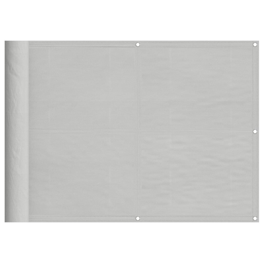 vidaXL Écran de balcon gris clair 75x400 cm 100% polyester oxford