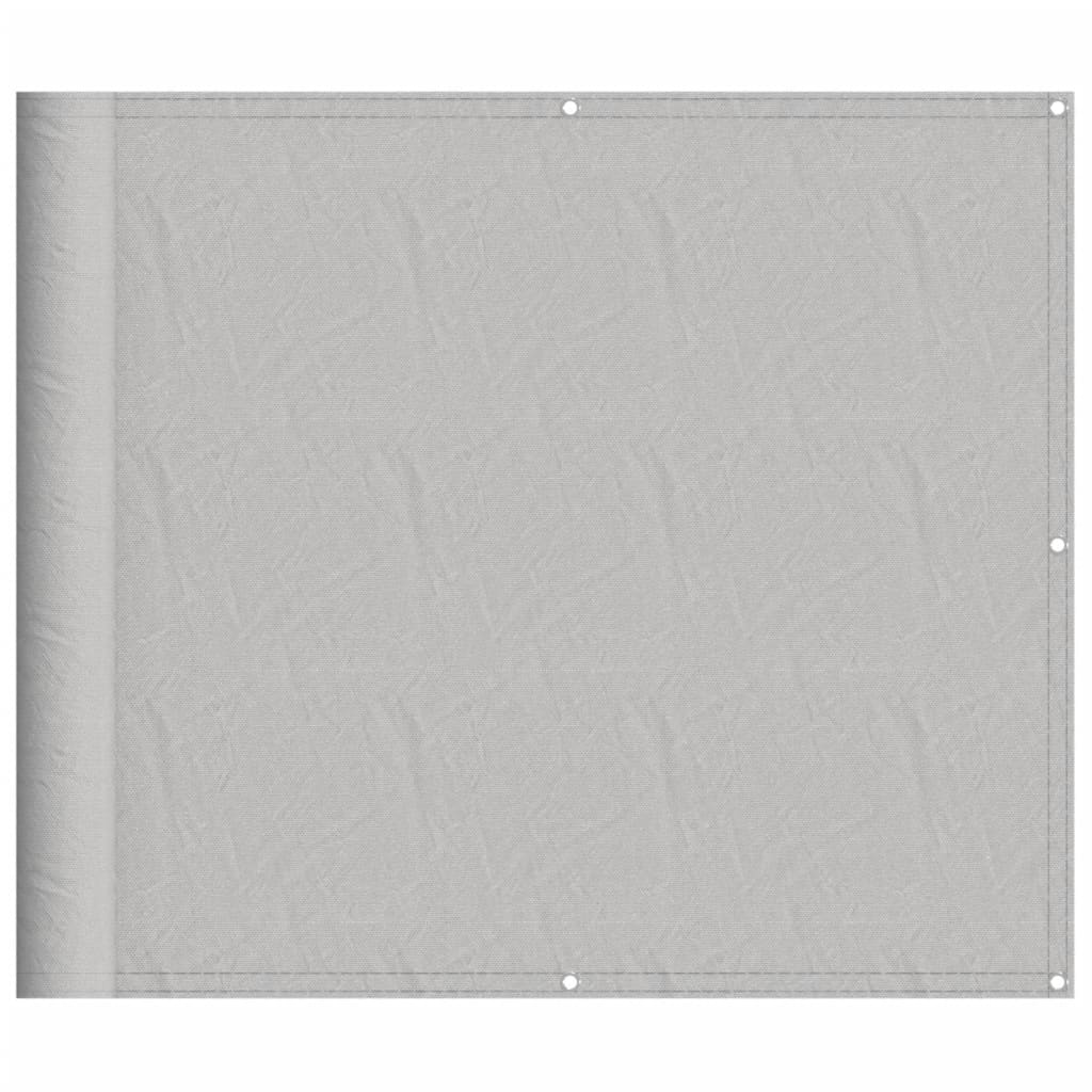 vidaXL Écran de balcon gris clair 90x500 cm 100% polyester oxford