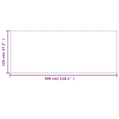 vidaXL Écran de balcon gris clair 120x300 cm 100% polyester oxford