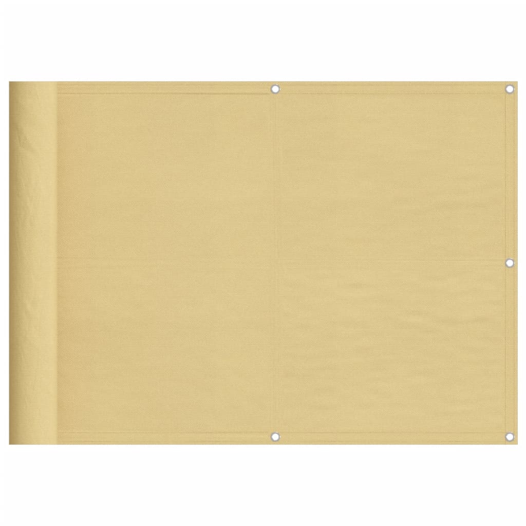 vidaXL Écran de balcon sable 75x300 cm 100% polyester oxford