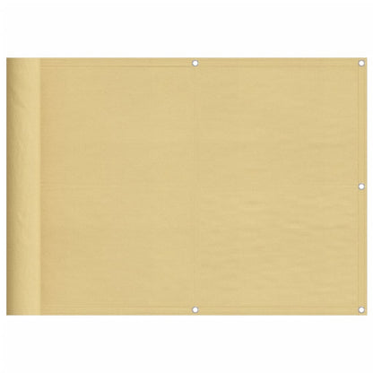 vidaXL Écran de balcon sable 75x300 cm 100% polyester oxford
