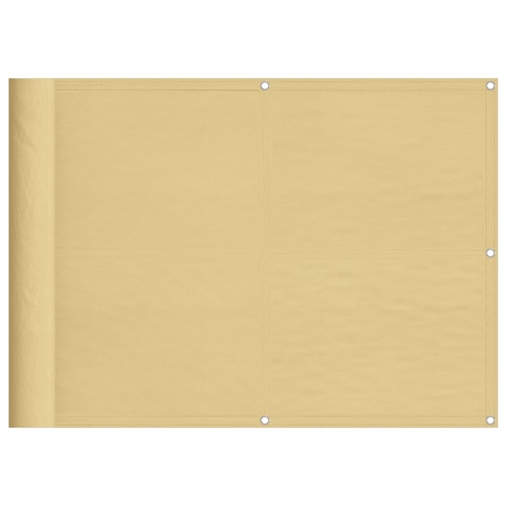 vidaXL Écran de balcon sable 75x400 cm 100% polyester oxford