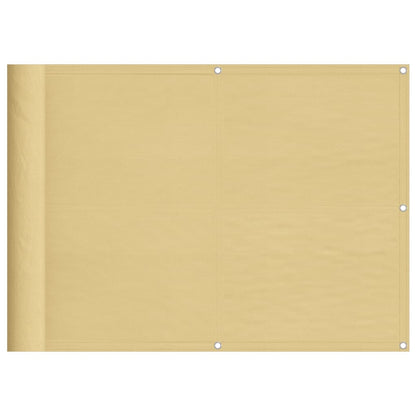 vidaXL Écran de balcon sable 75x400 cm 100% polyester oxford