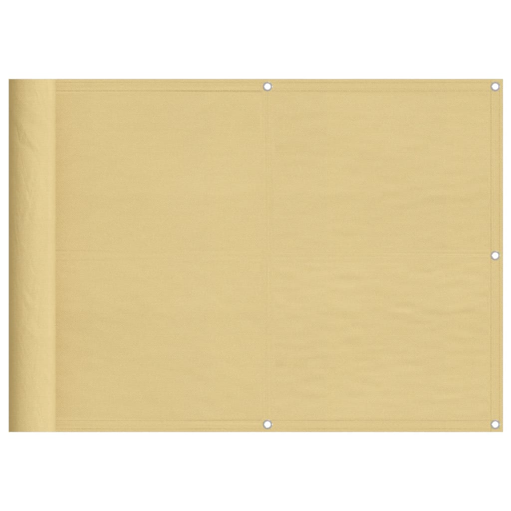 vidaXL Écran de balcon sable 75x500 cm 100% polyester oxford