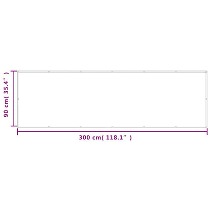 vidaXL Écran de balcon sable 90x300 cm 100% polyester oxford