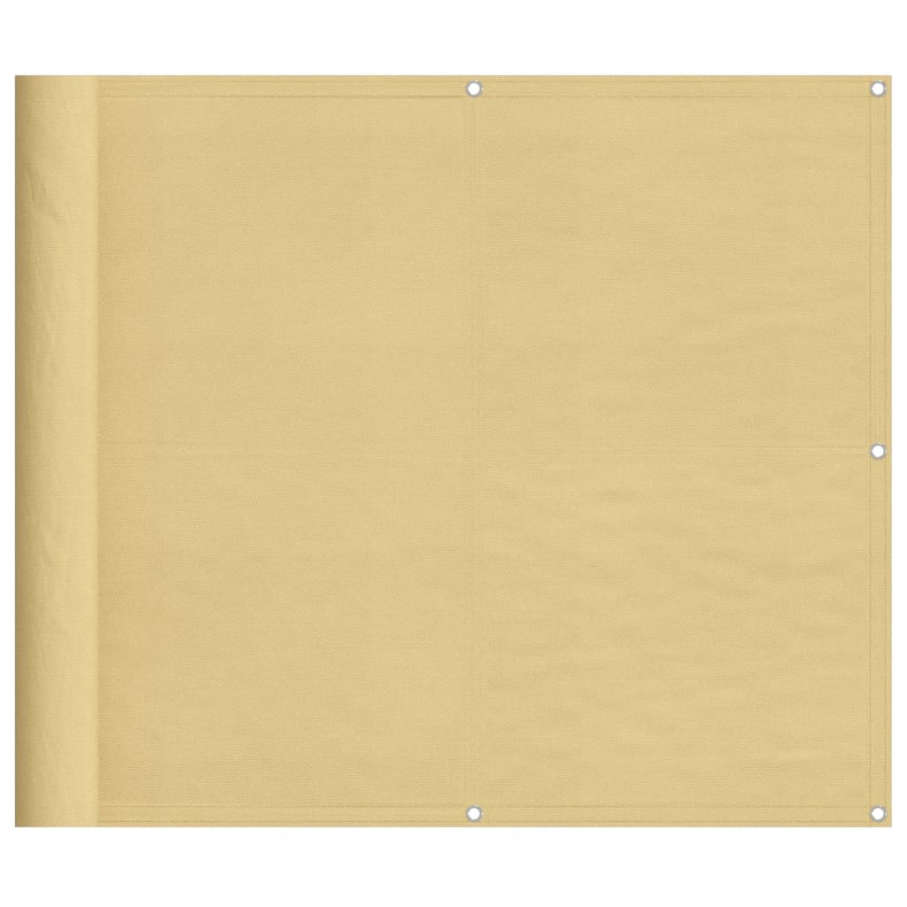 vidaXL Écran de balcon sable 90x400 cm 100% polyester oxford