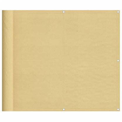 vidaXL Écran de balcon sable 90x400 cm 100% polyester oxford