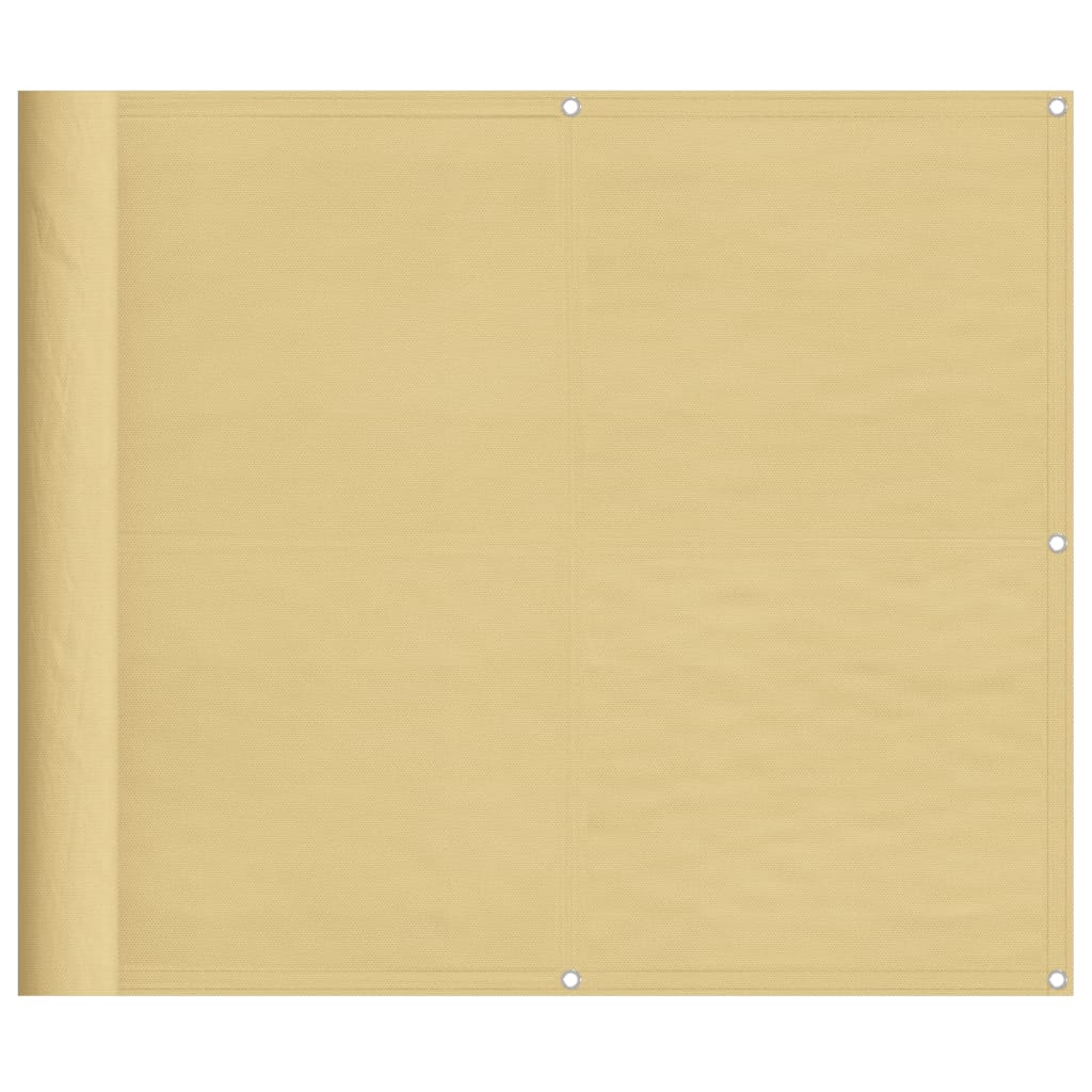 vidaXL Écran de balcon sable 90x500 cm 100% polyester oxford