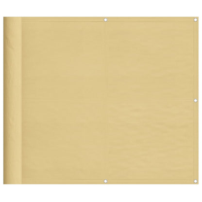 vidaXL Écran de balcon sable 90x500 cm 100% polyester oxford
