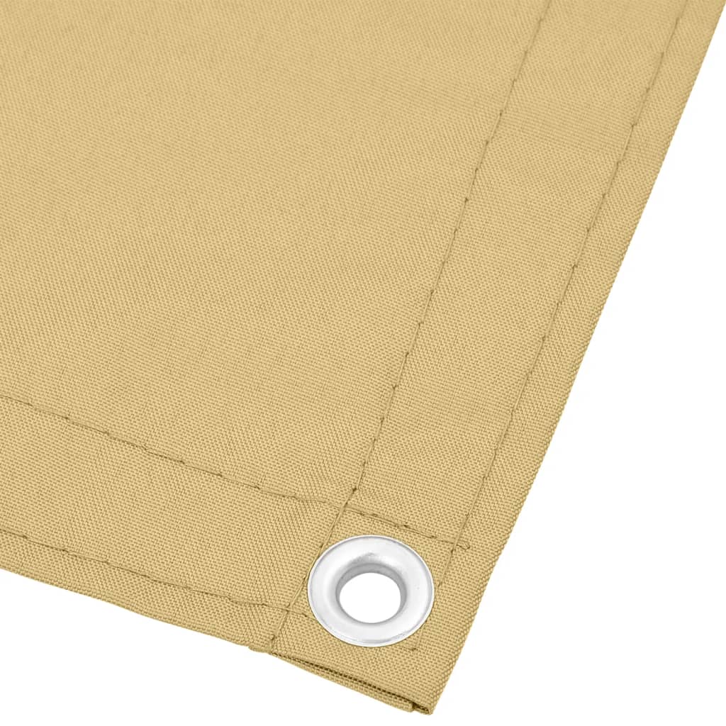vidaXL Écran de balcon sable 120x600 cm 100% polyester oxford