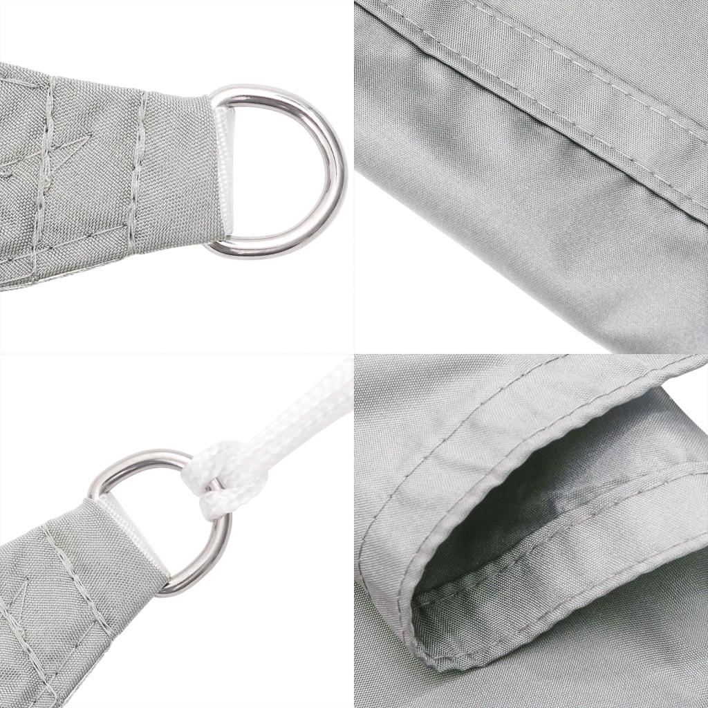 vidaXL Voile d'ombrage gris clair 4x4 m 100% polyester oxford